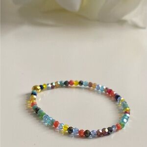 Colorful Rainbow or Fiesta Beaded Bracelet Multicolor